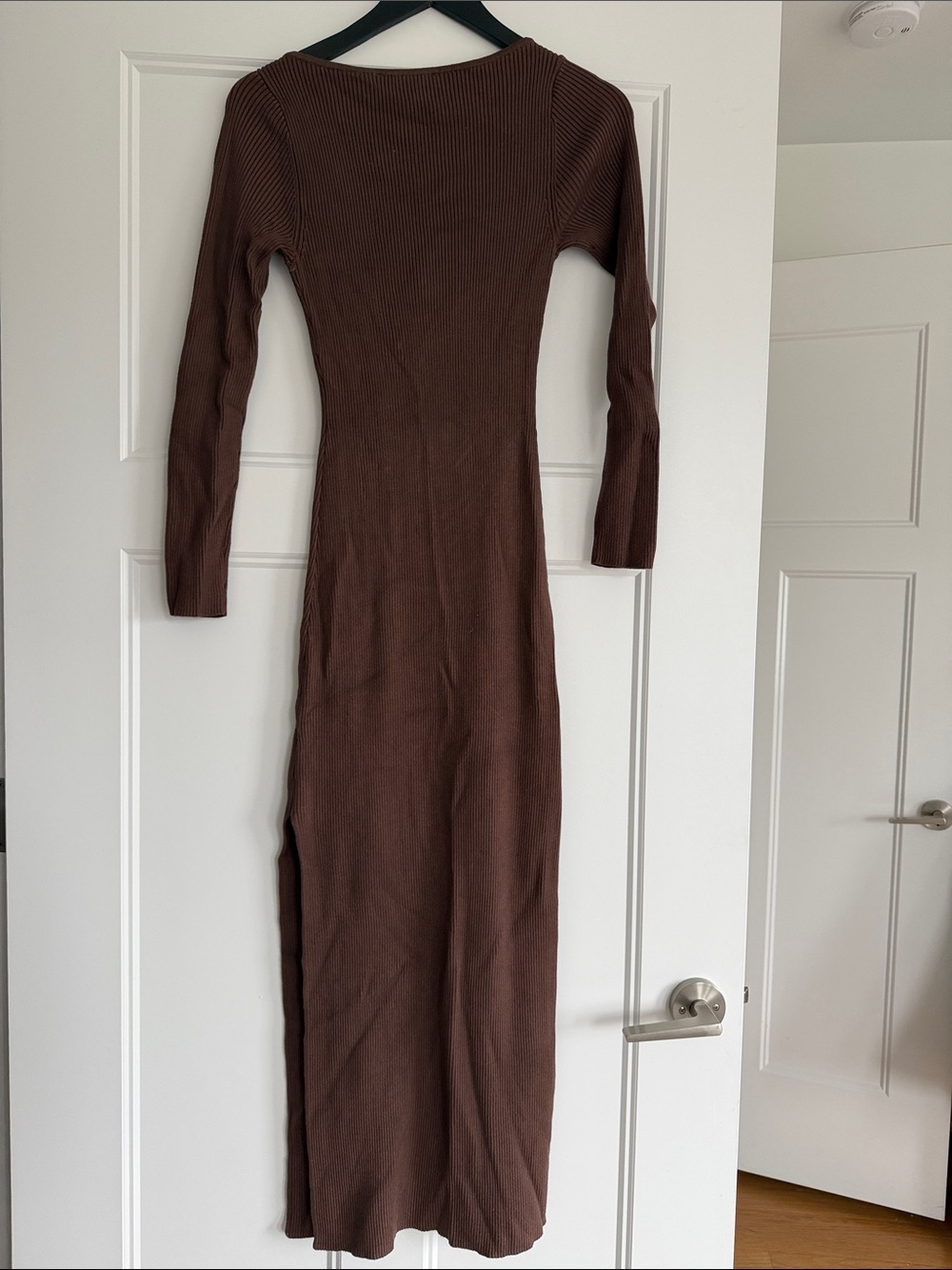 Abercrombie & Fitch Hardware Keyhole Maxi Sweater Dress M Brown, No sign of wear - Picture 11 of 11